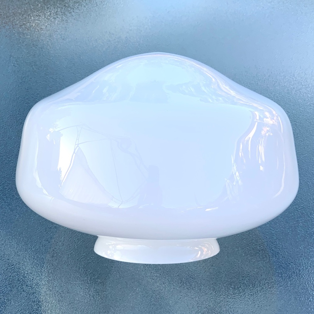 Schoolhouse White Glass 9” Ceiling Light Globe